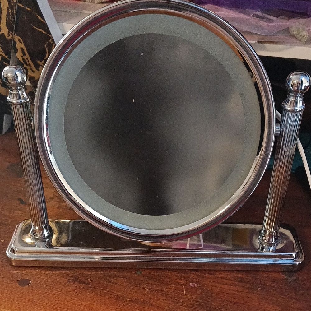 Vintage Silver LED Mirror